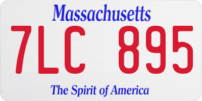 MA license plate 7LC895