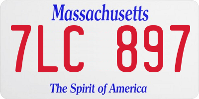MA license plate 7LC897