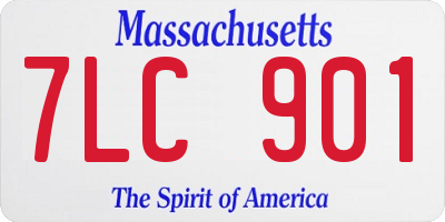 MA license plate 7LC901
