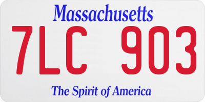 MA license plate 7LC903