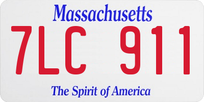 MA license plate 7LC911