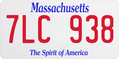 MA license plate 7LC938