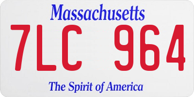 MA license plate 7LC964