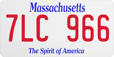 MA license plate 7LC966