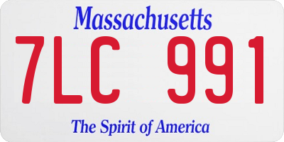 MA license plate 7LC991