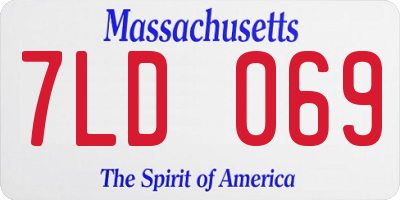 MA license plate 7LD069