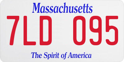 MA license plate 7LD095