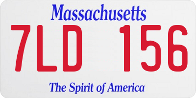 MA license plate 7LD156