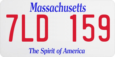 MA license plate 7LD159