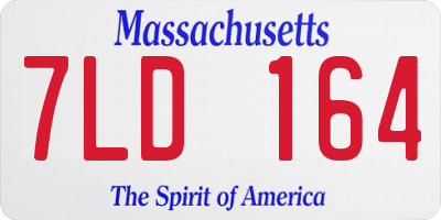 MA license plate 7LD164