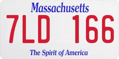 MA license plate 7LD166
