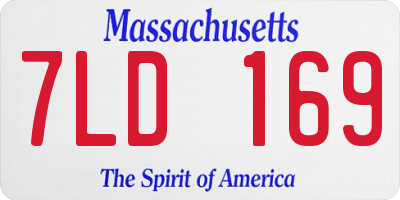 MA license plate 7LD169