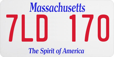 MA license plate 7LD170