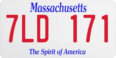 MA license plate 7LD171