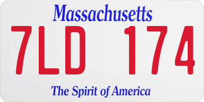 MA license plate 7LD174