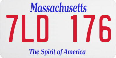 MA license plate 7LD176