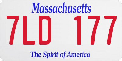 MA license plate 7LD177