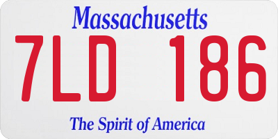 MA license plate 7LD186