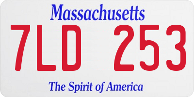 MA license plate 7LD253