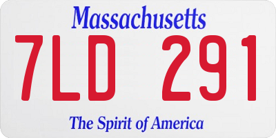 MA license plate 7LD291
