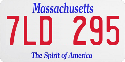 MA license plate 7LD295
