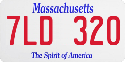MA license plate 7LD320