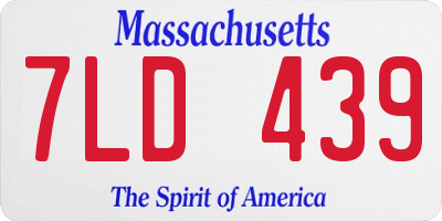 MA license plate 7LD439