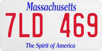 MA license plate 7LD469