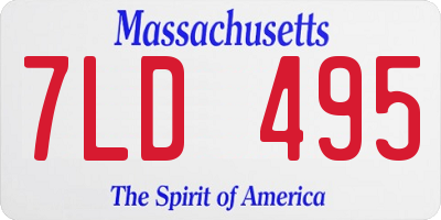 MA license plate 7LD495