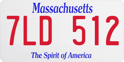 MA license plate 7LD512