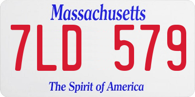 MA license plate 7LD579