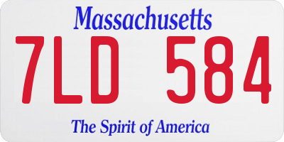 MA license plate 7LD584