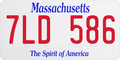 MA license plate 7LD586