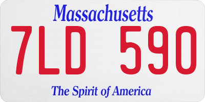 MA license plate 7LD590