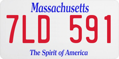 MA license plate 7LD591