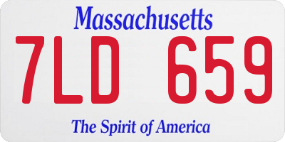 MA license plate 7LD659