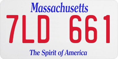 MA license plate 7LD661