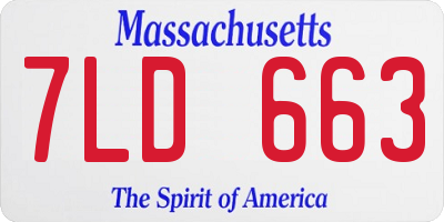 MA license plate 7LD663