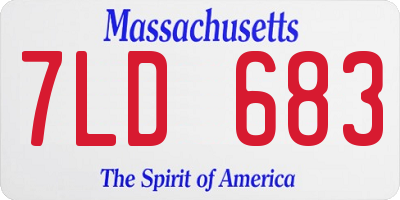 MA license plate 7LD683