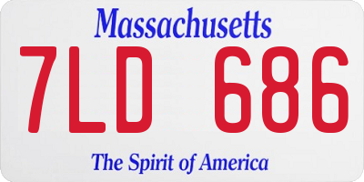 MA license plate 7LD686