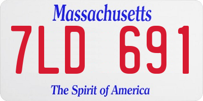 MA license plate 7LD691
