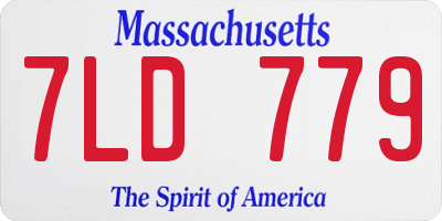 MA license plate 7LD779