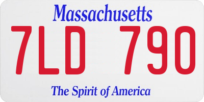 MA license plate 7LD790