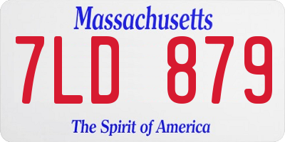 MA license plate 7LD879
