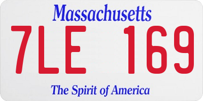 MA license plate 7LE169