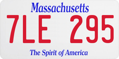 MA license plate 7LE295