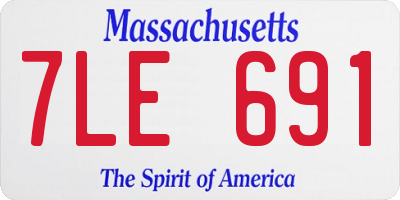 MA license plate 7LE691