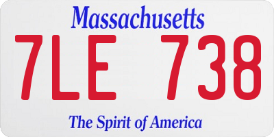 MA license plate 7LE738
