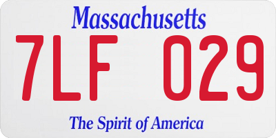 MA license plate 7LF029