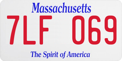 MA license plate 7LF069